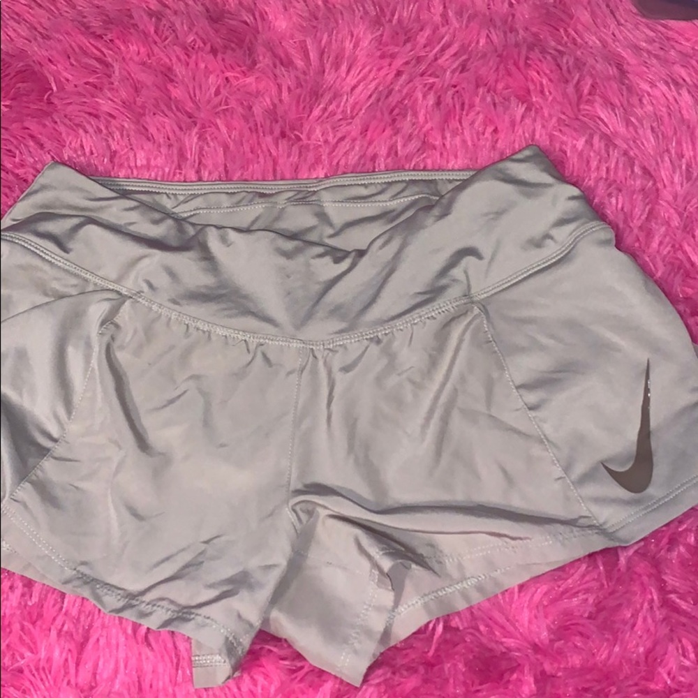 NIKE tan running shorts